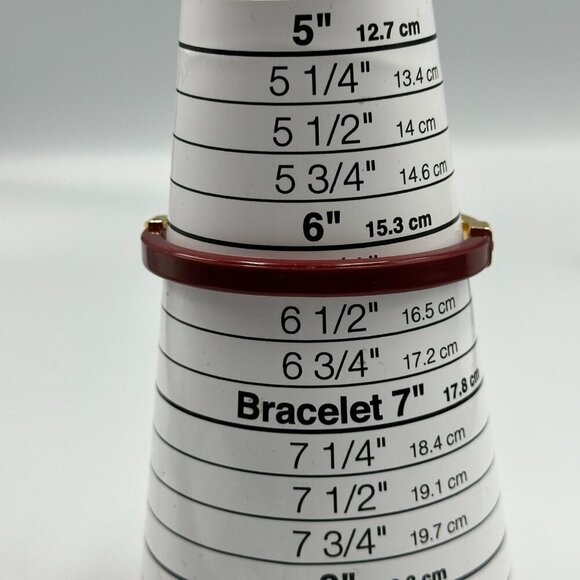 Vintage Nova Watch Women Gold Tone Maroon Bangle Band Manual Wind 6.5 inch main image 7